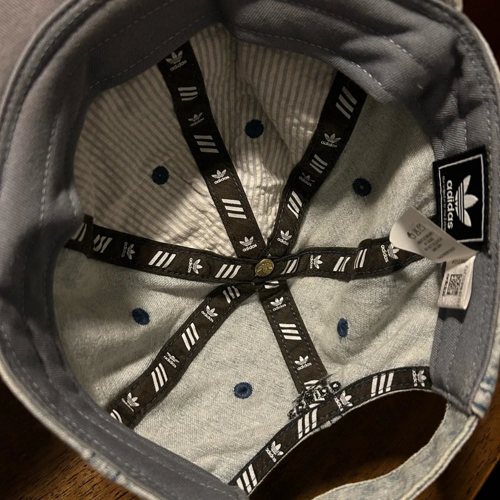 Adidas Washed Denim Cap with Black Logo - Picture 7 of 12